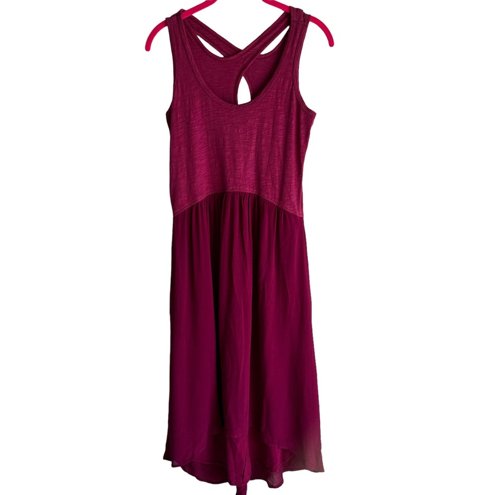 ANTHROPOLOGIE LEFT OF CENTER Fuschia Tulipan HighLow Sleeveless Ladies Dress, XS